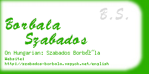 borbala szabados business card